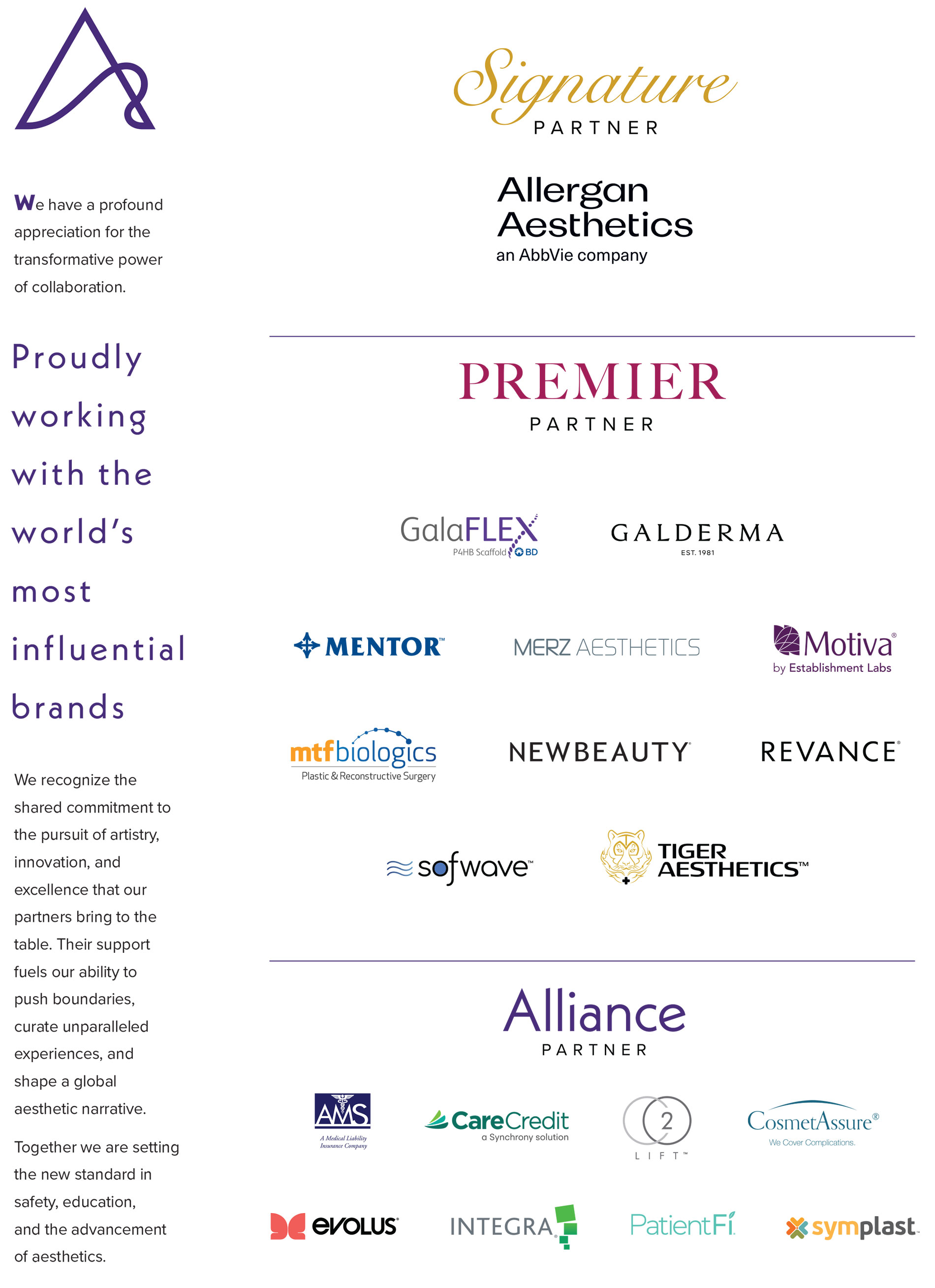 The Aesthetic Society Industry Partners